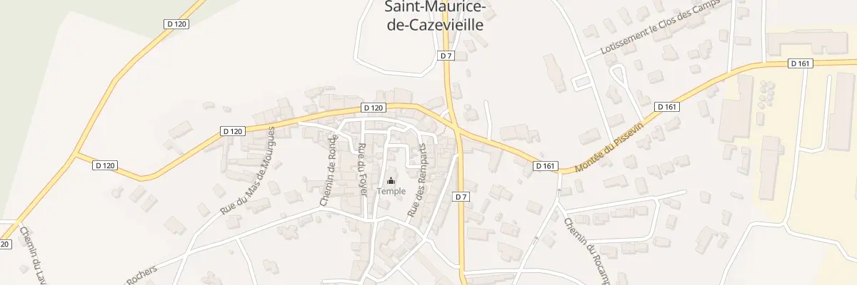 Plan du 14 Rue des Remparts à Saint-Maurice-de-Cazevieille