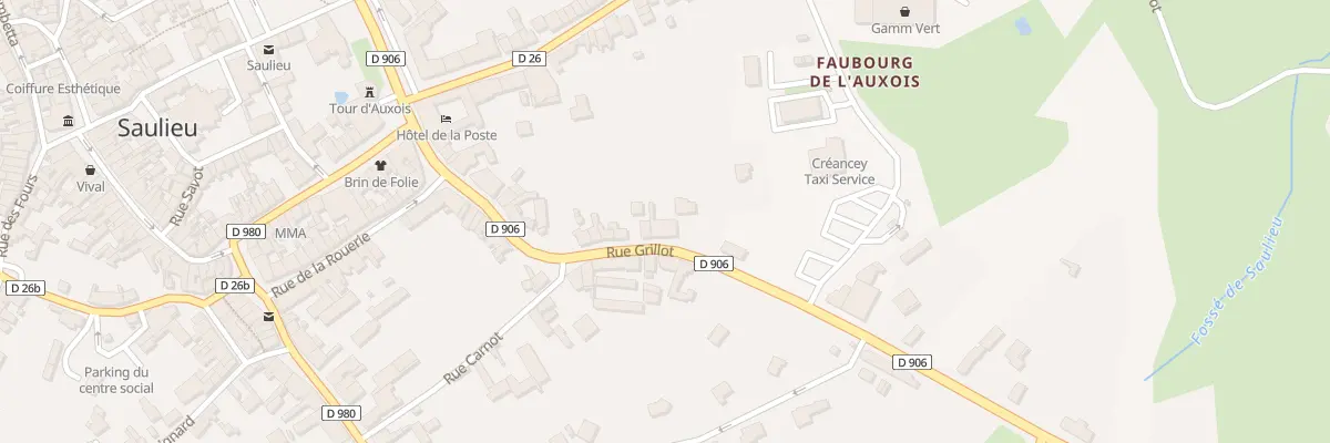 Plan du 29 Rue Grillot à Saulieu