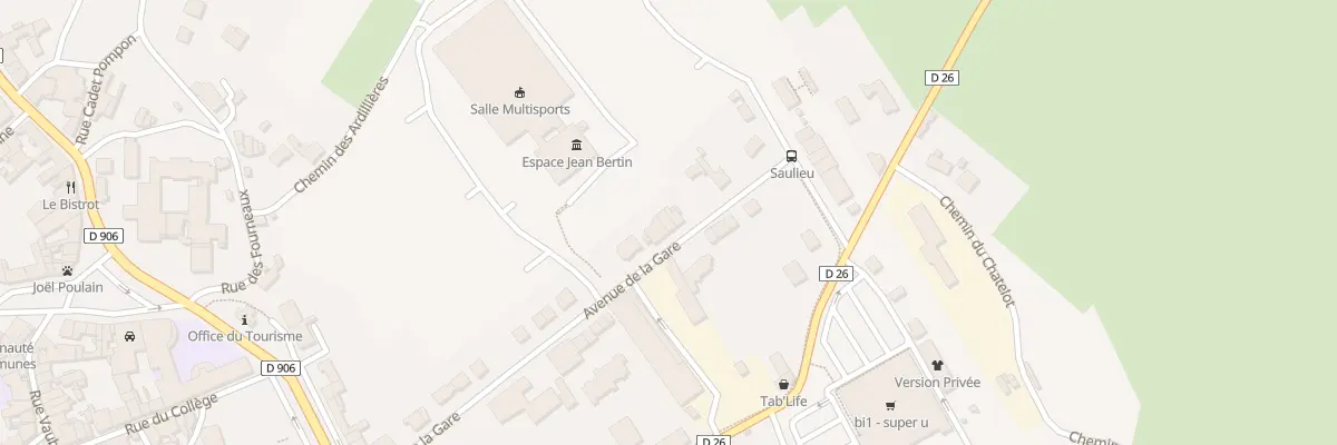 Plan du 21 Av de la Gare à Saulieu