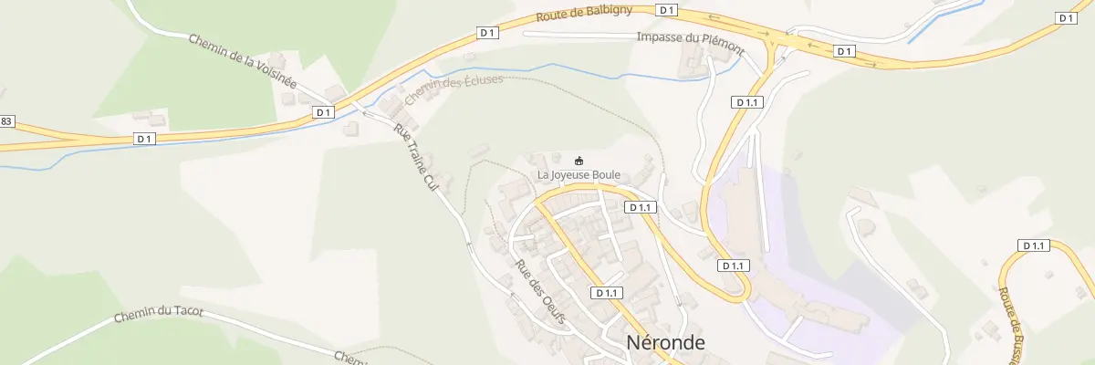 Plan du 1 Pl du Palud à Néronde