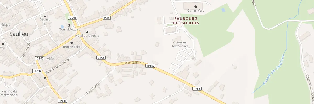Plan du 33 Rue Grillot à Saulieu