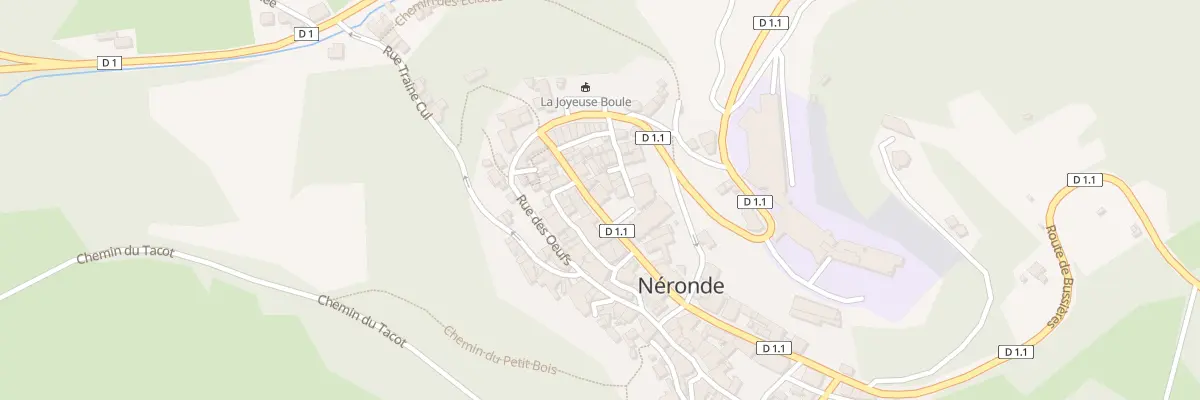 Plan du 1 Pl de l’Eglise à Néronde