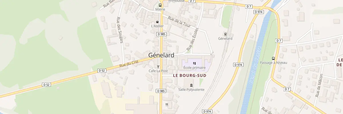 Plan du 2B Rue des Ecoles à Génelard