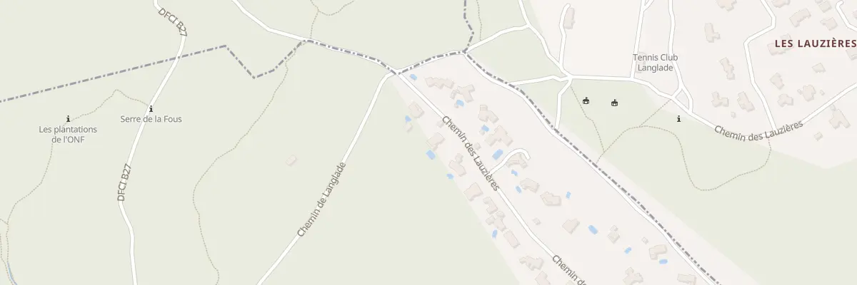 Plan du 734 Che des Lauzieres à Nages-et-Solorgues