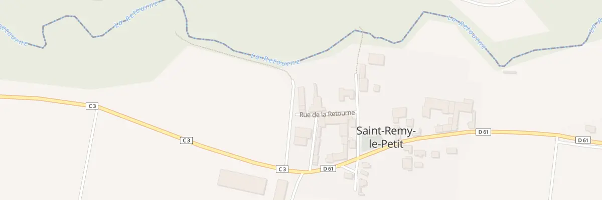 Plan de la Rue de la Retourne à Saint-Remy-le-Petit