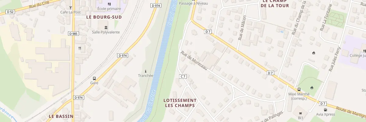 Plan du 3 Rte de Chavanne à Génelard