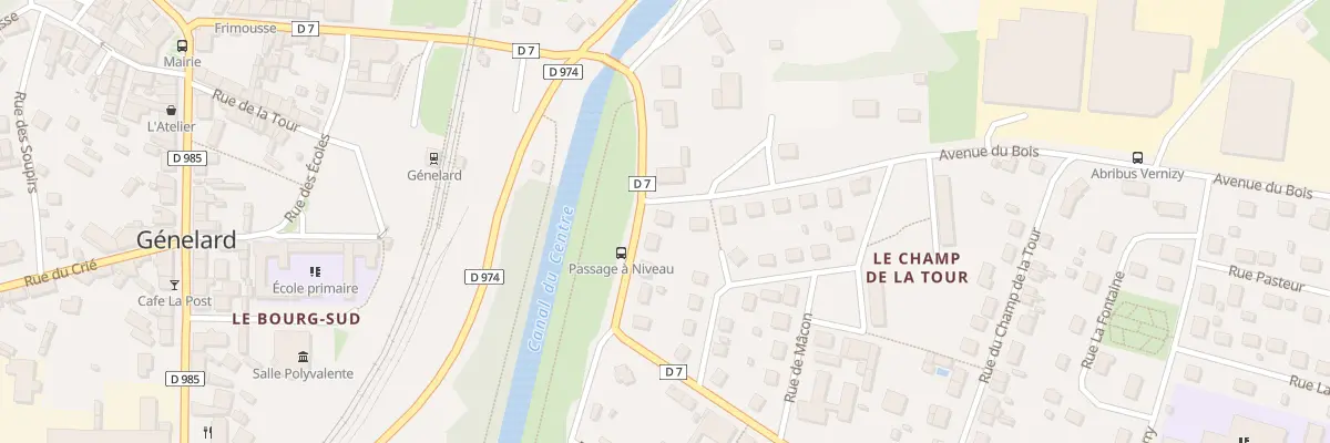 Plan du 2 Av du Bois à Génelard