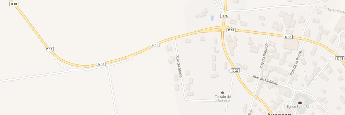 Plan du 2B Rue du Stade à Avançon