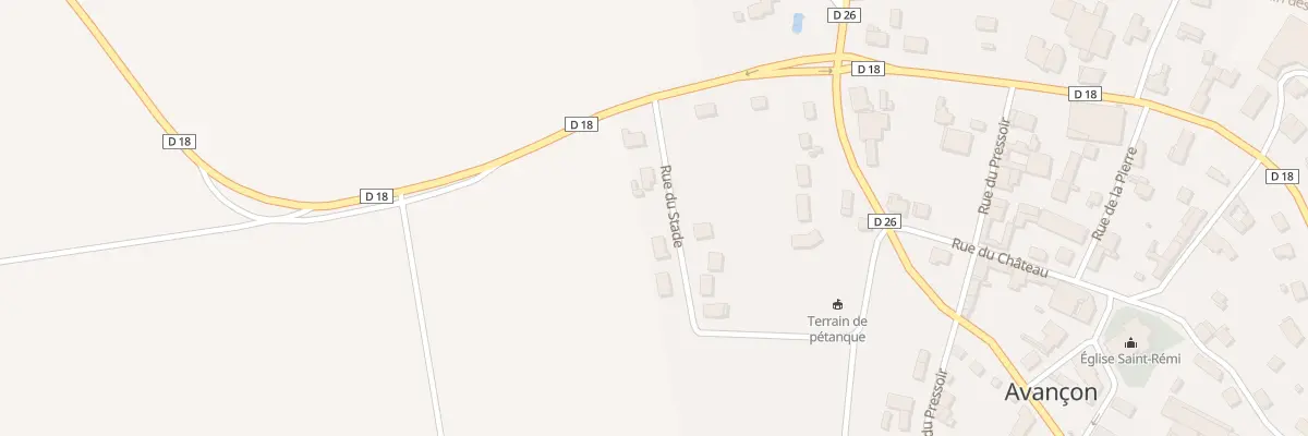 Plan du 4 Rue du Stade à Avançon
