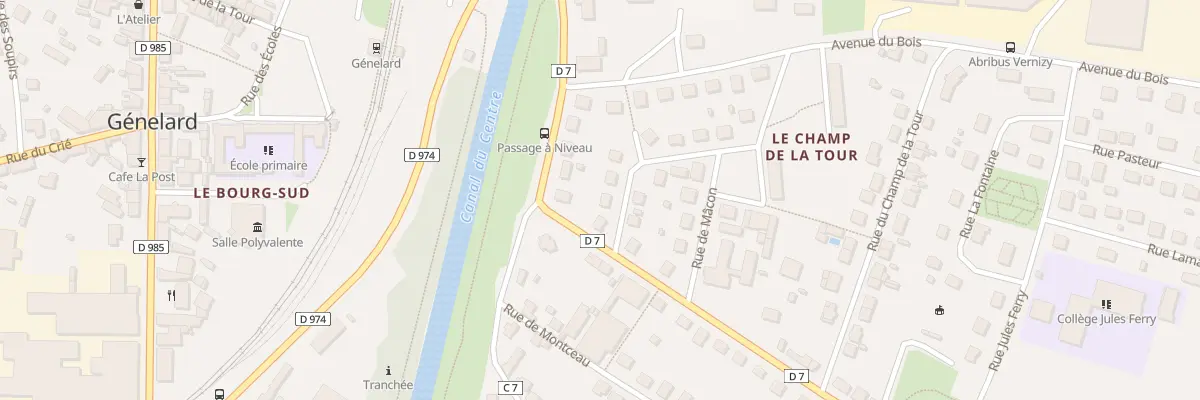Plan du 1 Rue de Toulon à Génelard