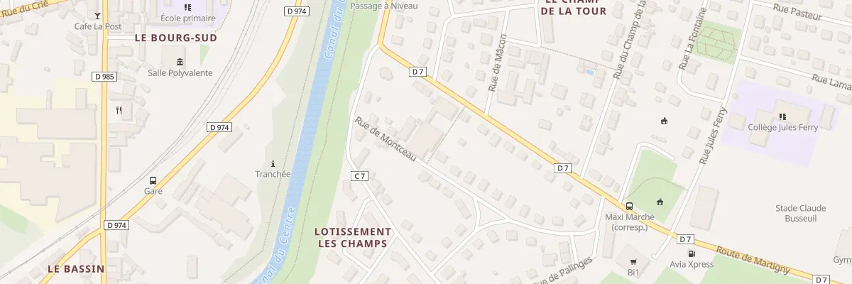 Plan du 5 Rue de Montceau à Génelard