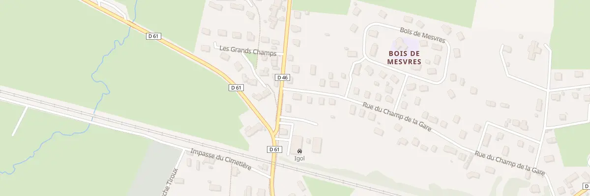 Plan du 2 Rue du Champ de la Gare à Mesvres