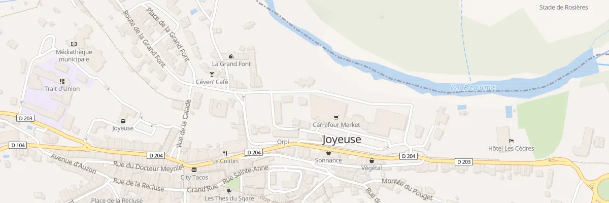 Plan du 5 Che des Soupirs à Joyeuse