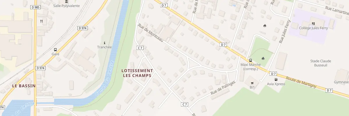 Plan du 8 Rue de Montceau à Génelard