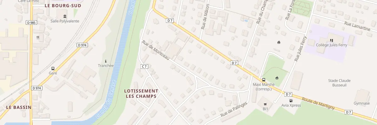 Plan du 11 Rue de Montceau à Génelard