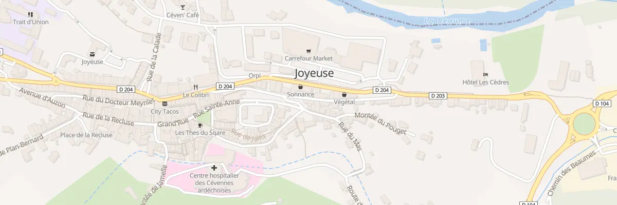 Plan du 1 Pl de la Bourgade à Joyeuse