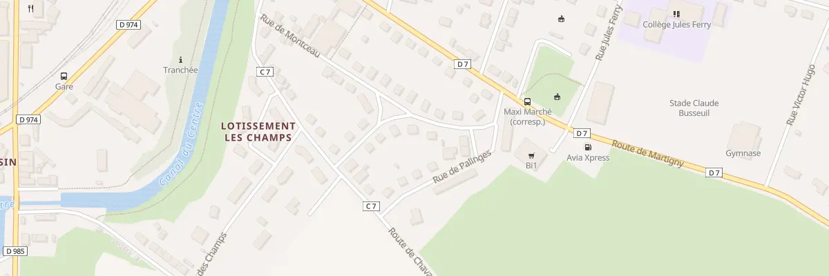 Plan du 12 Rue de Montceau à Génelard