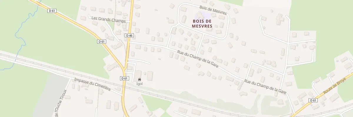 Plan du 12 Rue du Champ de la Gare à Mesvres