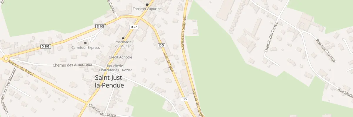 Plan du 297 Av des Saignes à Saint-Just-la-Pendue