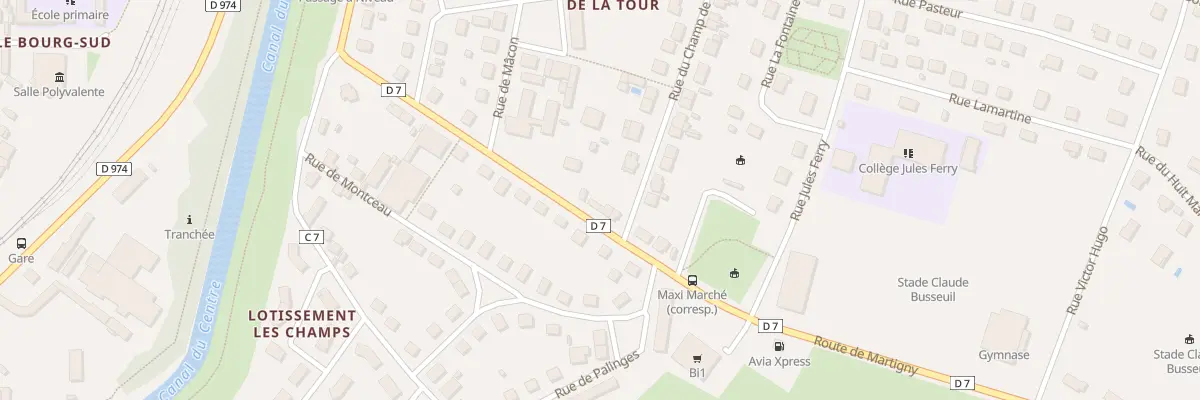 Plan du 21 Rte de Martigny à Génelard