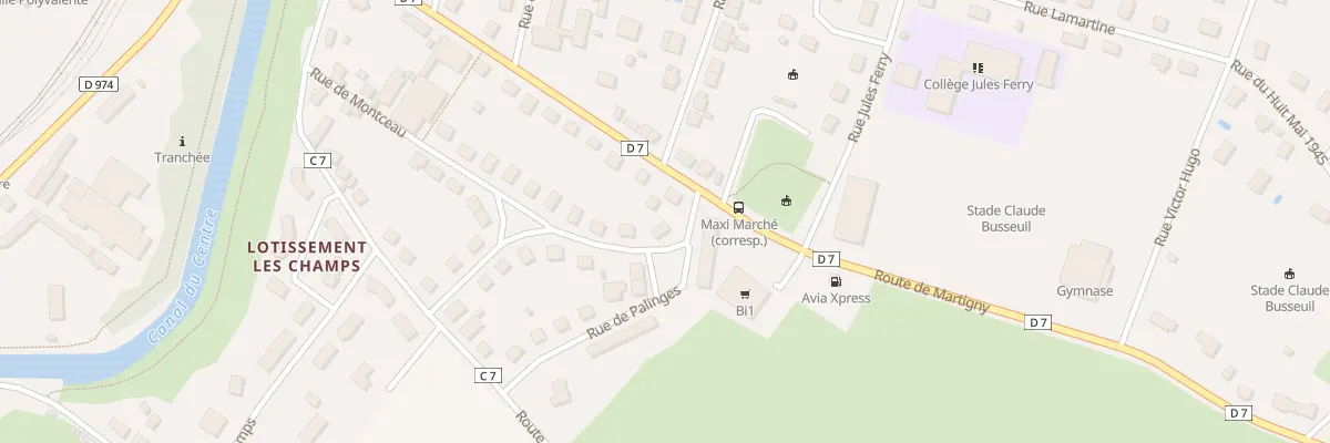 Plan du 4 Rue de Palinges à Génelard