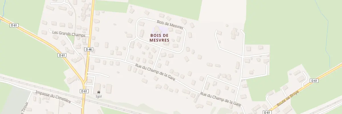 Plan du 3 Bois de Mesvres à Mesvres