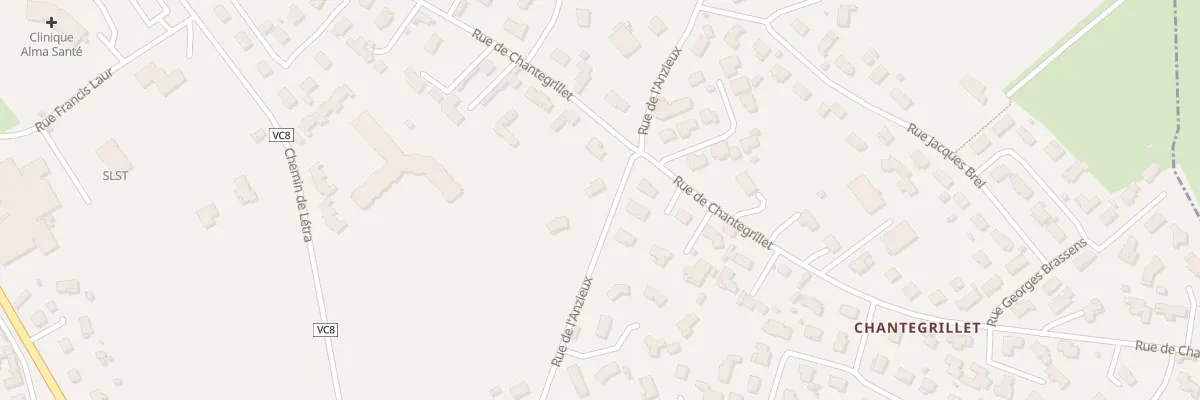 Plan du 888 Rue de l’Anzieux à Montrond-les-Bains