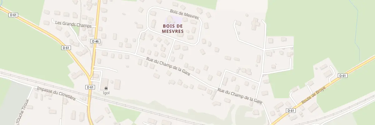 Plan du 21 Rue du Champ de la Gare à Mesvres