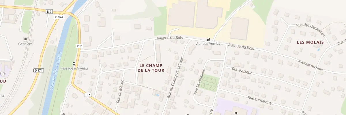 Plan du 19 Rue du Champ de la Tour à Génelard