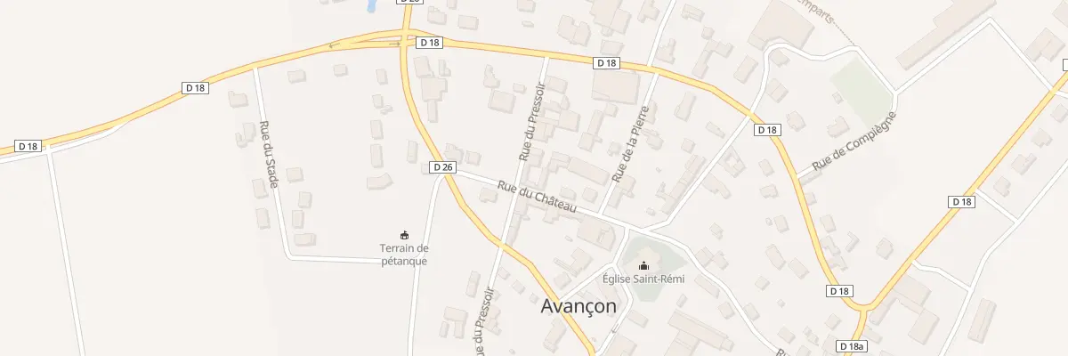 Plan du 2 Rue de Château à Avançon