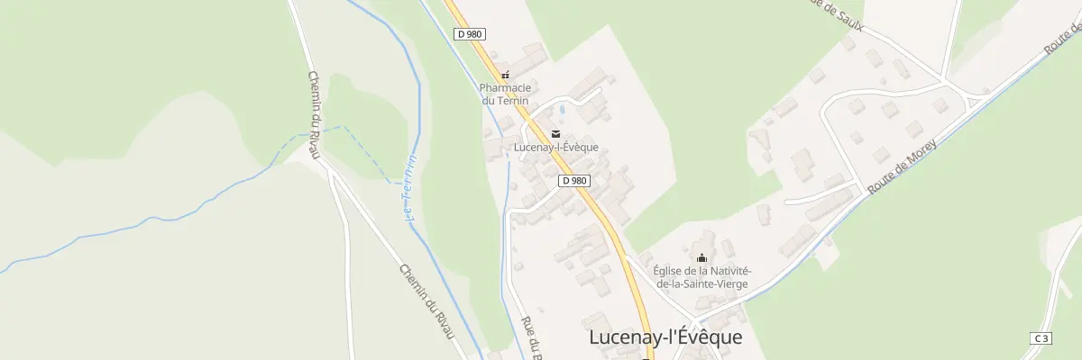 Plan du 9 Rte de Saulieu à Lucenay-l’Évêque