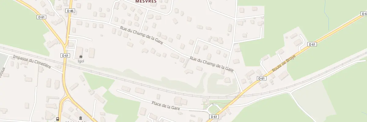 Plan du 26 Rue du Champ de la Gare à Mesvres