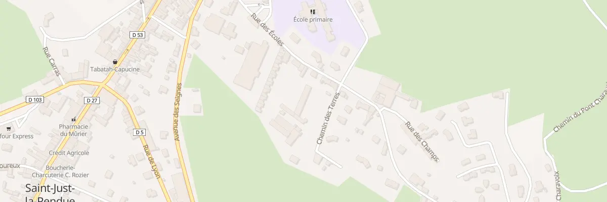 Plan du 255 Rue des Ecoles à Saint-Just-la-Pendue