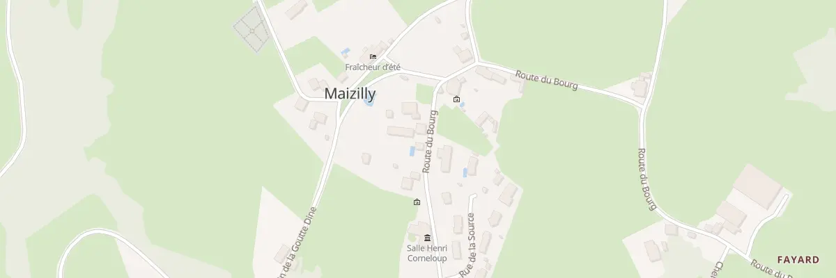 Plan du 25 Rte du Bourg à Maizilly