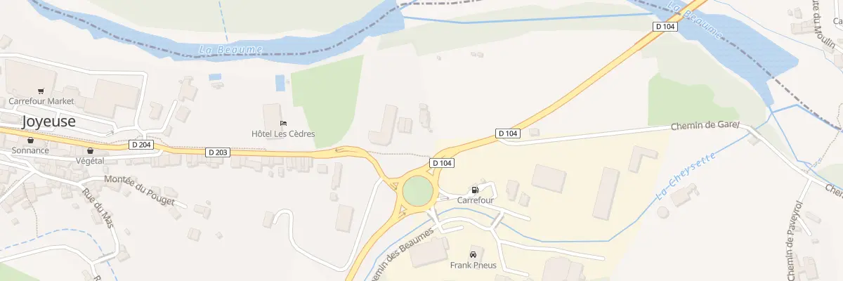 Plan du 2 Imp du Chambon à Joyeuse
