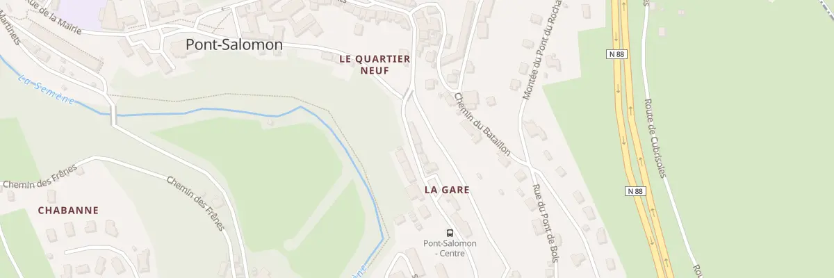 Plan du 1 Rue de la Gare à Pont-Salomon