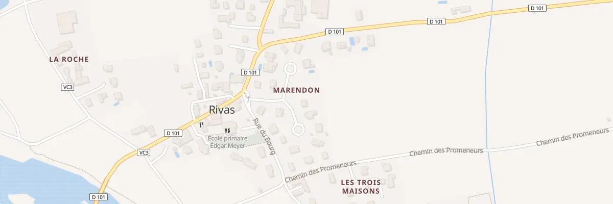Plan du 8 All du Marendon à Rivas