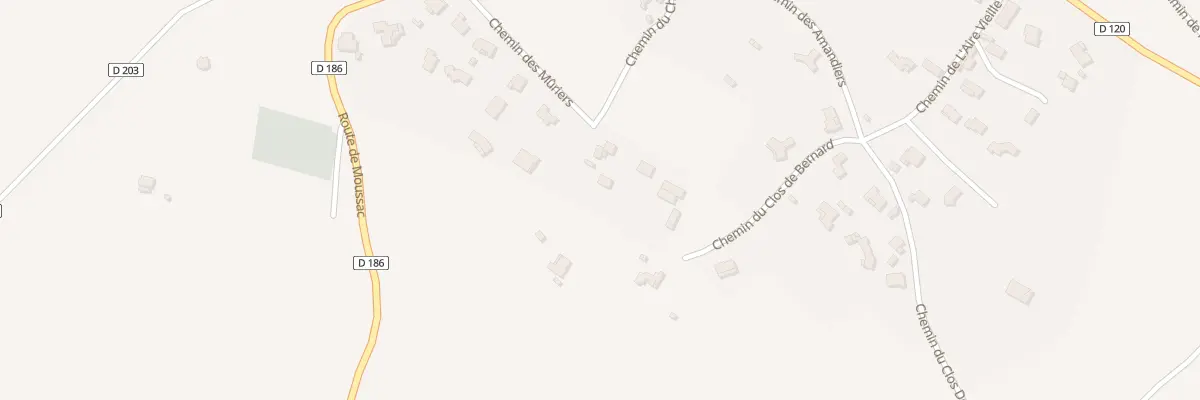 Plan du 217 Che des Muriers à Castelnau-Valence