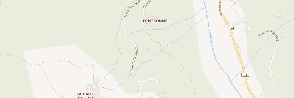 Plan du 5057 La Valette à Burzet