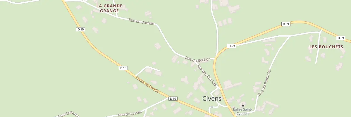 Plan du 95 Rue de Buchon à Civens