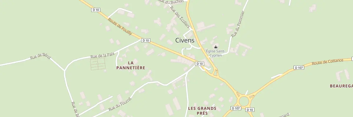 Plan du 225 Rte de Pouilly-Les-Feurs à Civens