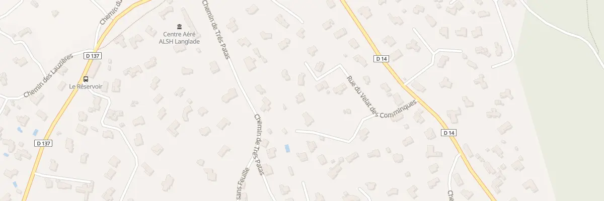 Plan du 220 Rue du Velat des Comminques à Langlade