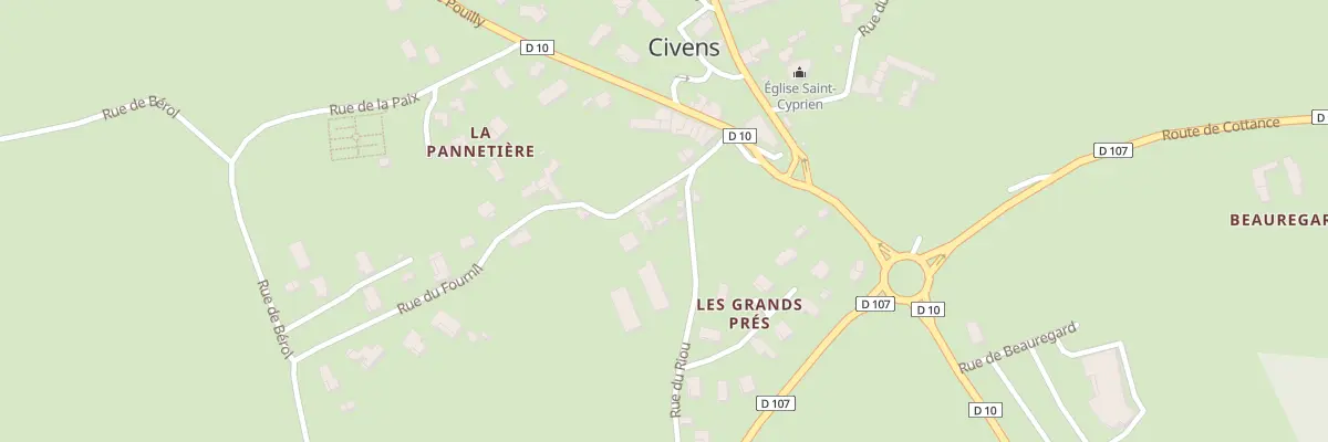 Plan du 10 Rue du Riou à Civens