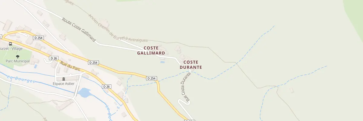 Plan du 5481 Coste Durante à Burzet