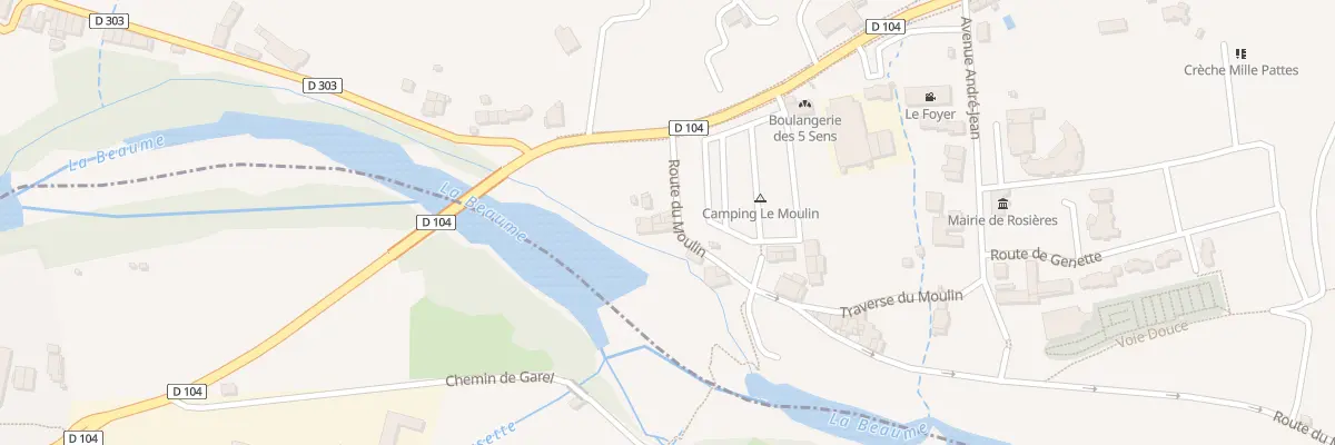 Plan du 70 Rte du Moulin à Rosières