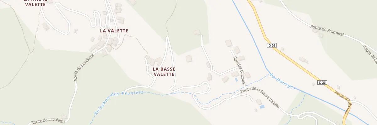 Plan du 5982 La Valette à Burzet