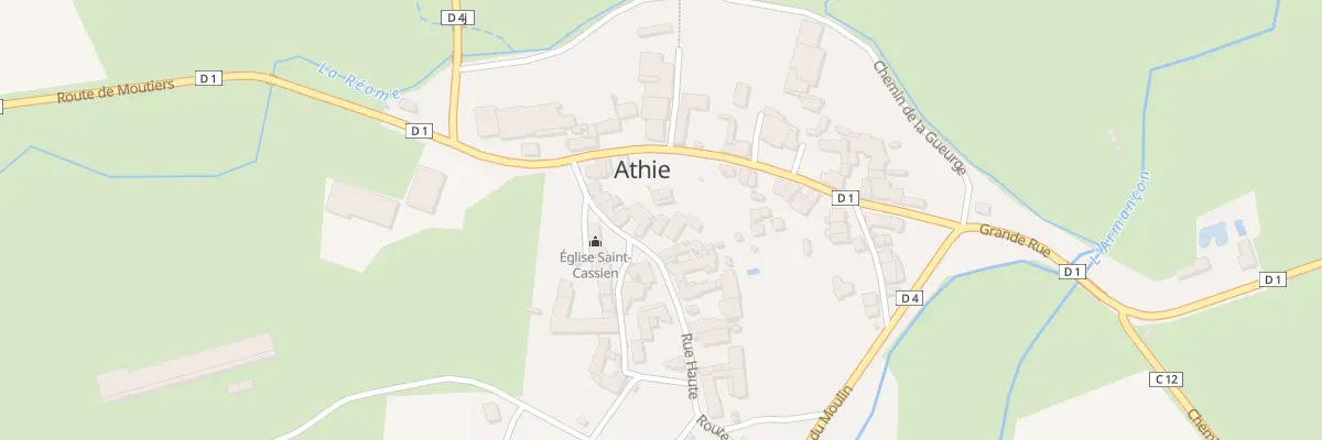 Plan du 11 Rue Haute à Athie