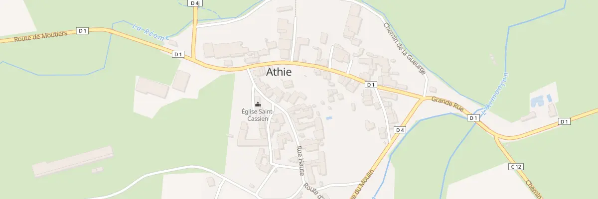 Plan du 13 Rue Haute à Athie