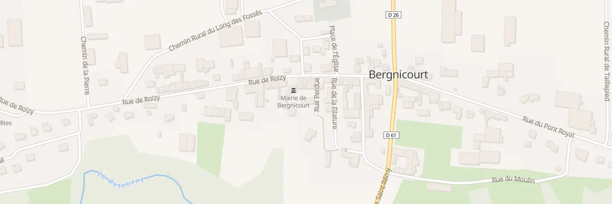 Plan du 2 Rue Perdue à Bergnicourt