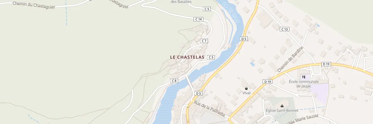 Plan du 45 Call du Chastelas à Jaujac